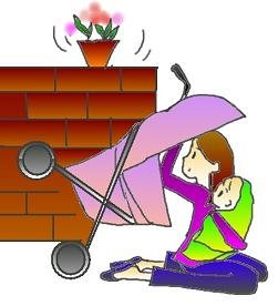 外出中の地震